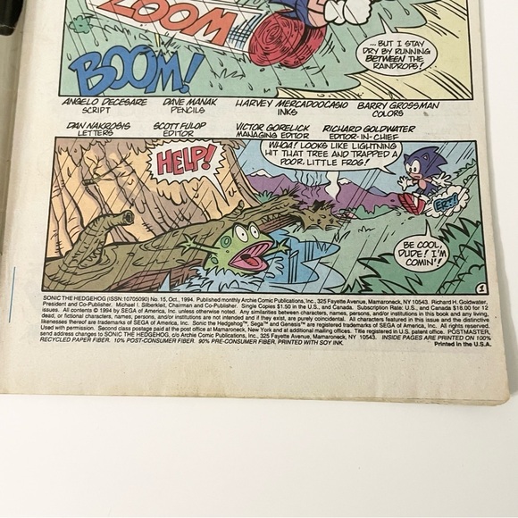 Vintage 1994 Sonic the Hedgehog No 15 Comic Book Dr Robotnik - Picture 10 of 16